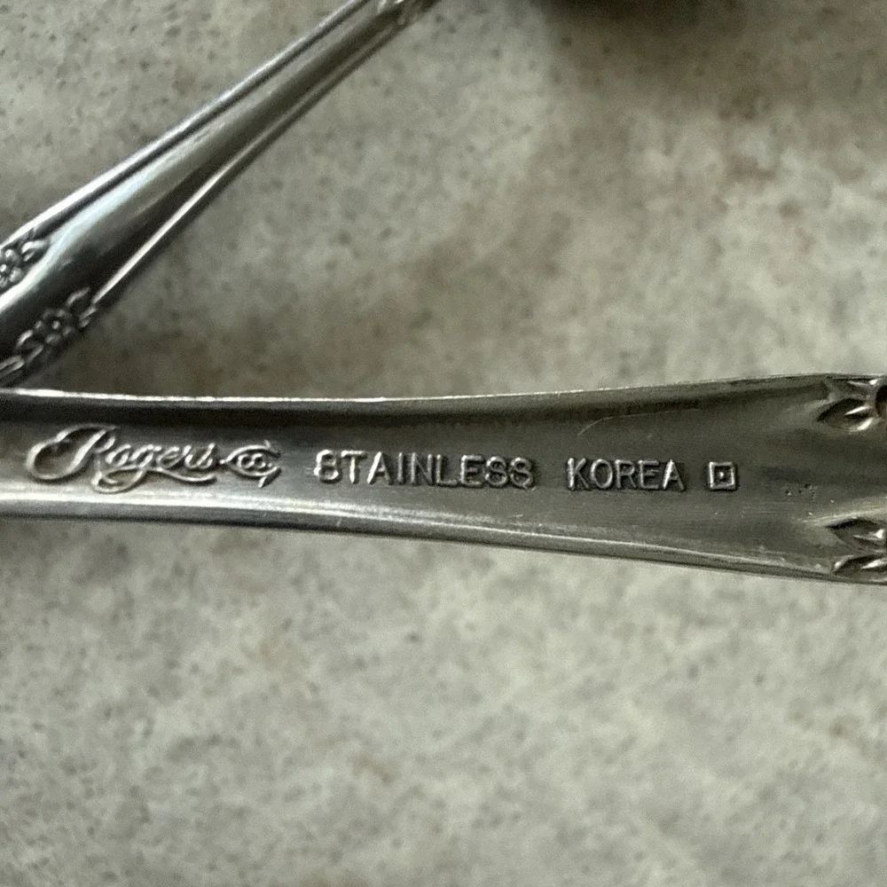 Vintage Roger's Stainless Flatware Mixed Set Of 18 Dream Rose Forks Spoons Read